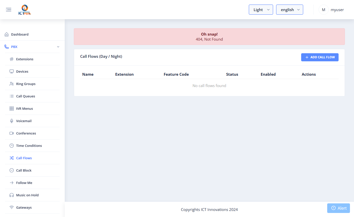 call flows list